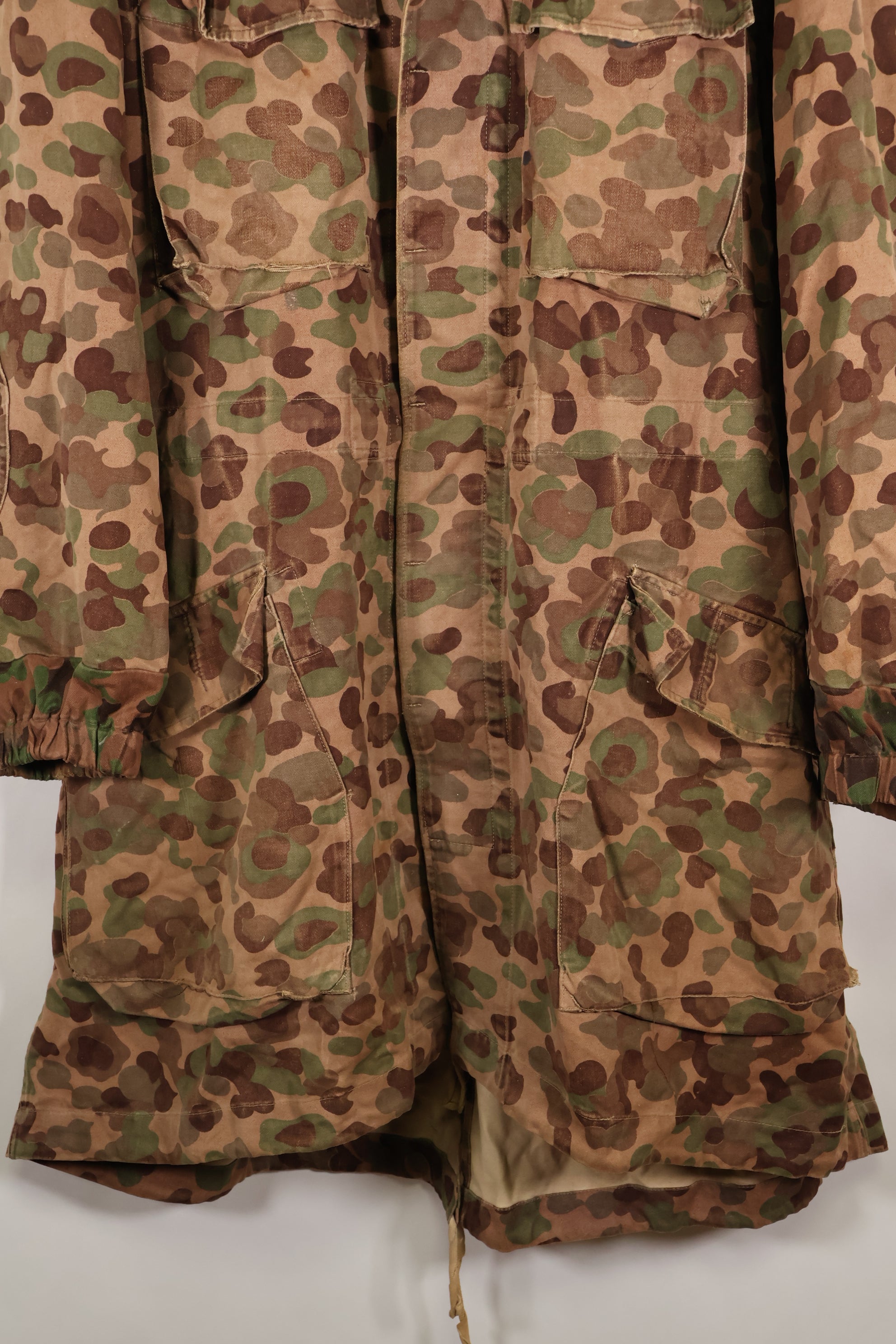 1960s–70s: M57 Austrian Army P-Pattern Camouflage Hoodie, Used, Size B