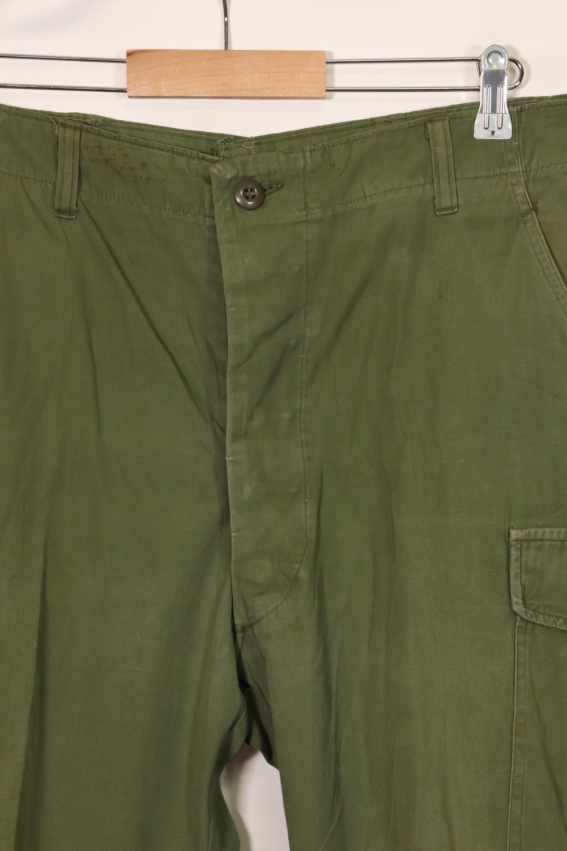 1967 Contract 3rd Model Non Ripstop Jungle Fatigue Pants L-L Used B
