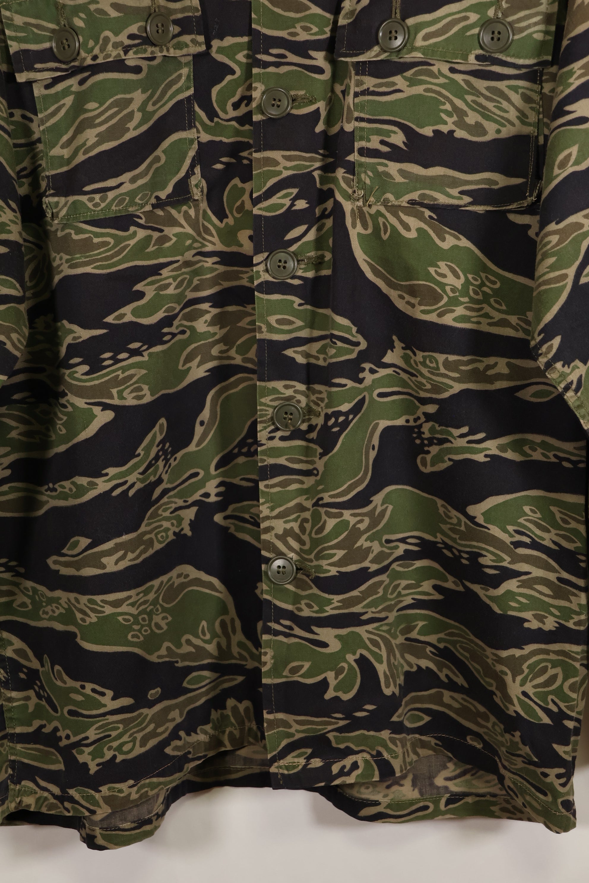 Actual Late War Pattern US-L Tiger Stripe Shirt, almost never used.