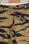 Late 1960s Gold Tiger Stripe Pants US Cut US-M Modified Faded Used