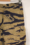 Late 1960s Gold Tiger Stripe Pants US Cut US-M Modified Faded Used