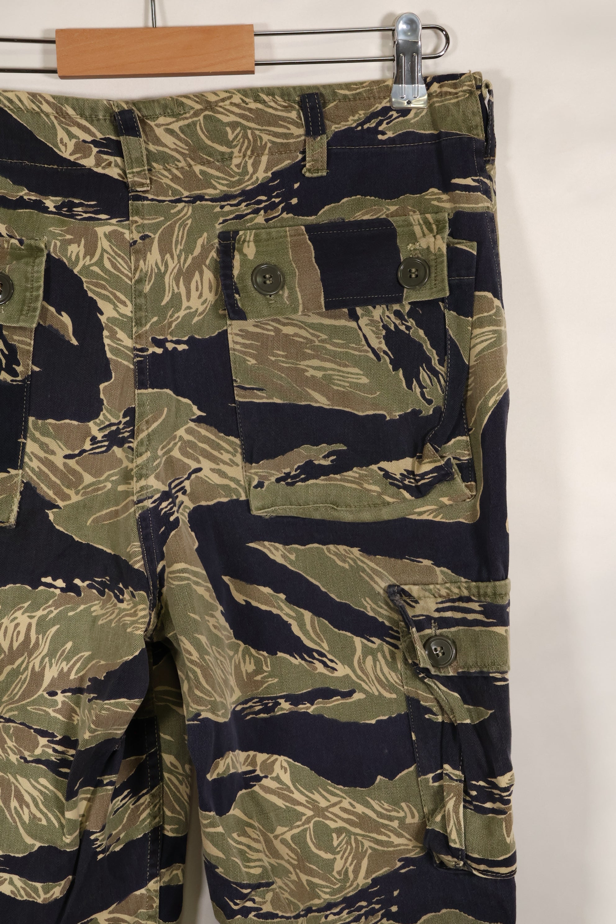 Real Okinawa Tiger Pattern Tiger Stripe Pants with alterations US Cut US-S Used