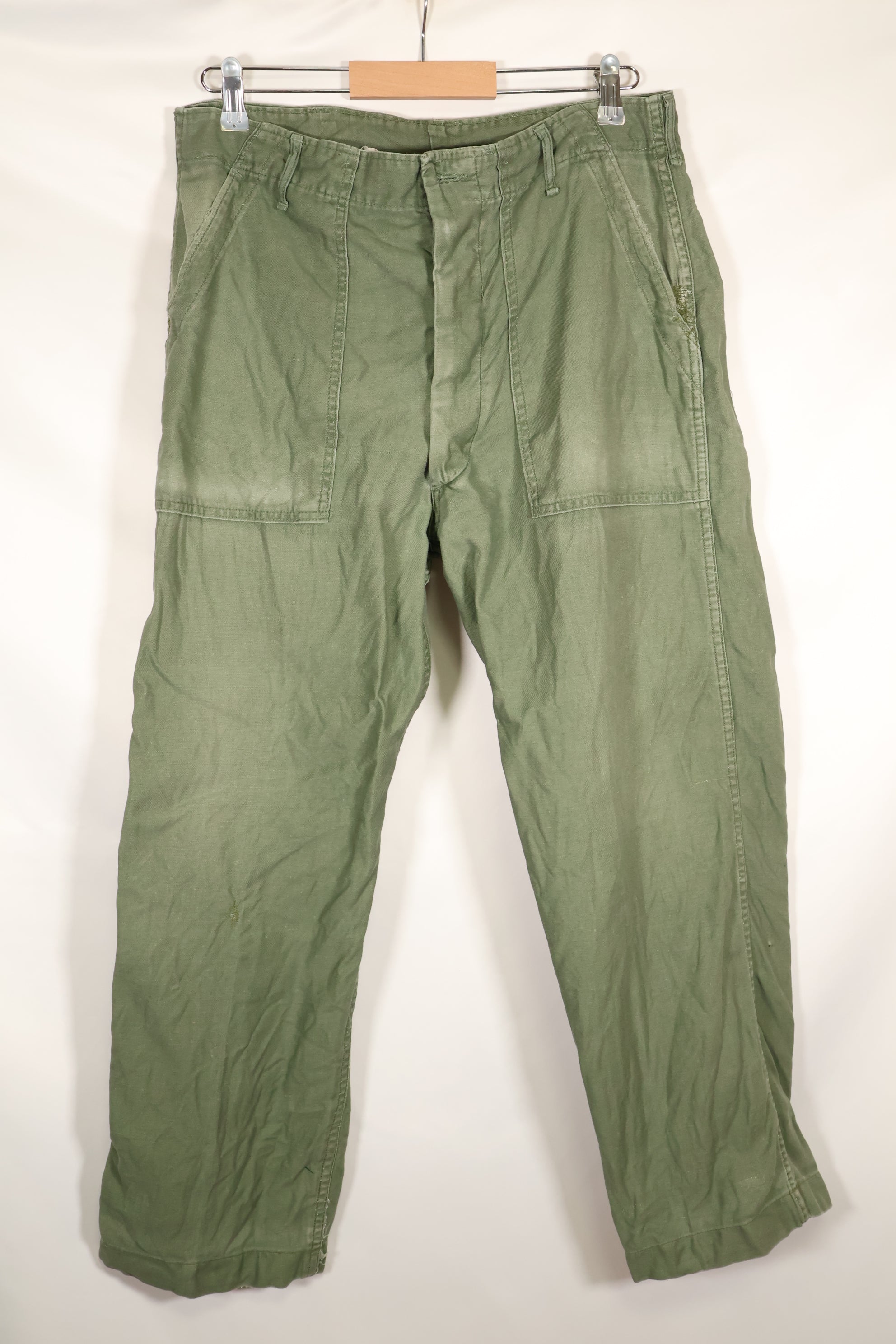 Mid-1960s, 36x31, U.S. Army, OG-107 Utility Pants, Type I, Used