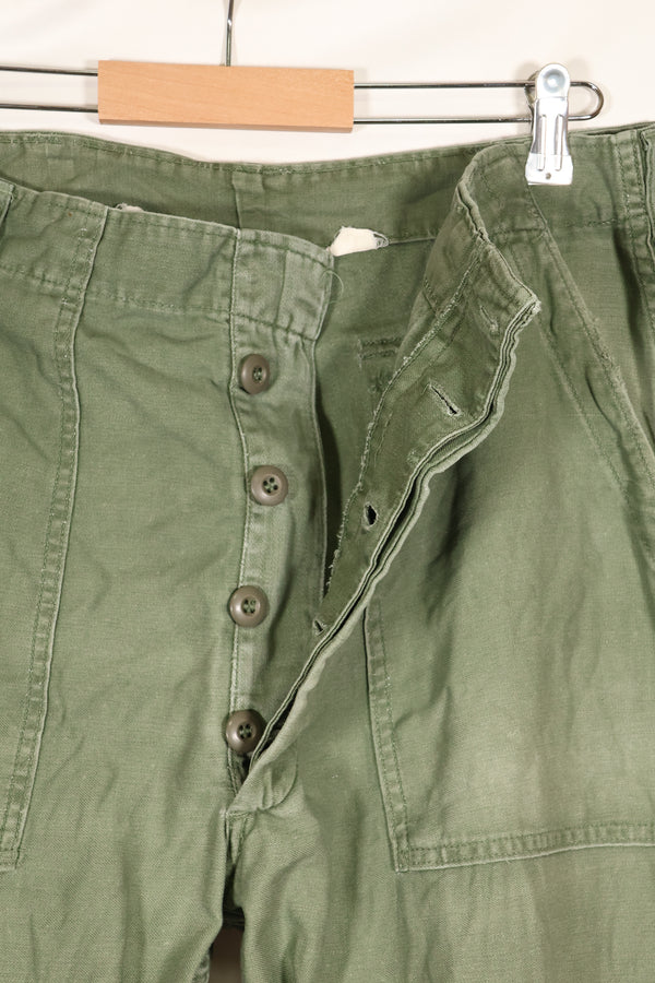 Mid-1960s, 36x31, U.S. Army, OG-107 Utility Pants, Type I, Used