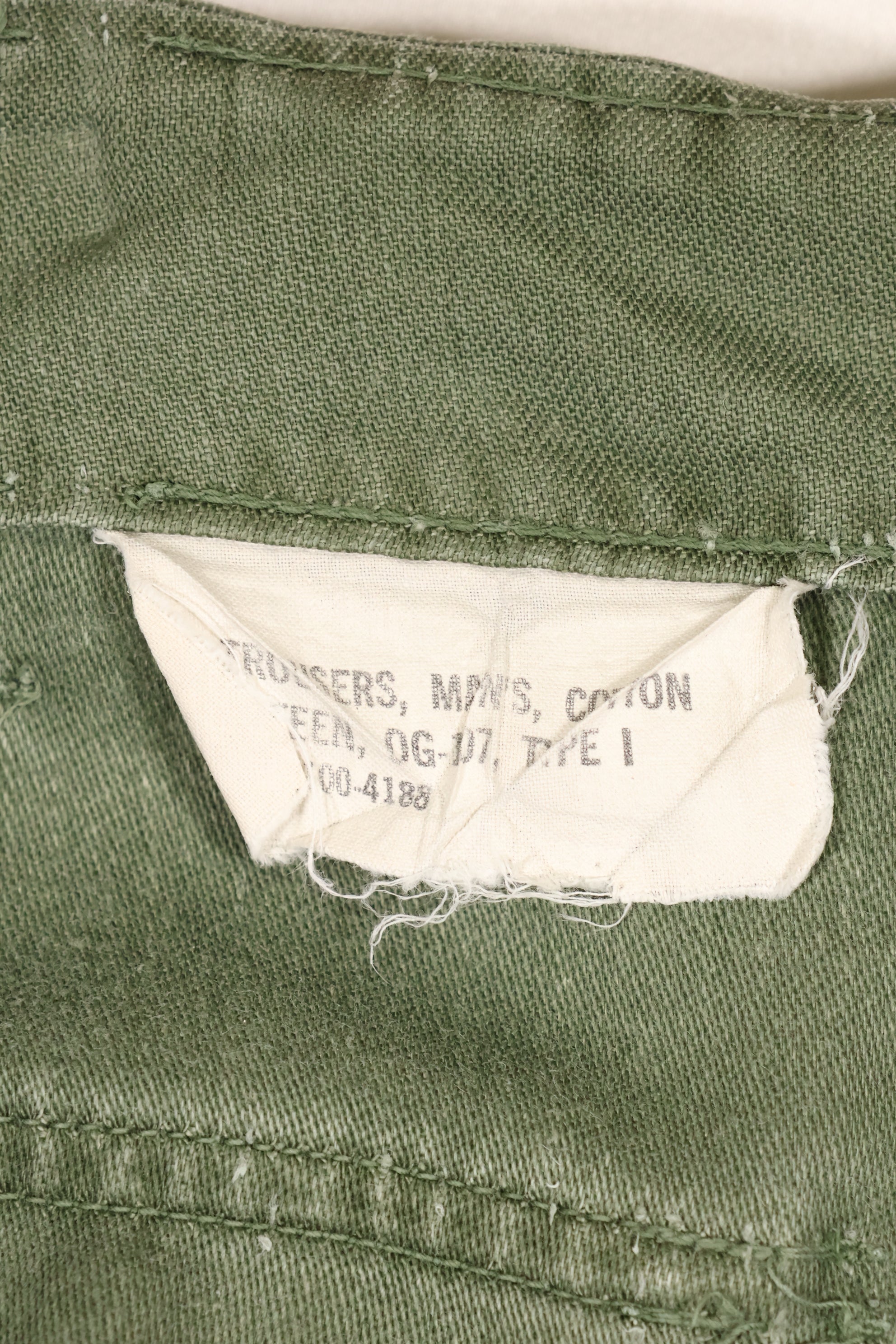 Mid-1960s, 36x31, U.S. Army, OG-107 Utility Pants, Type I, Used