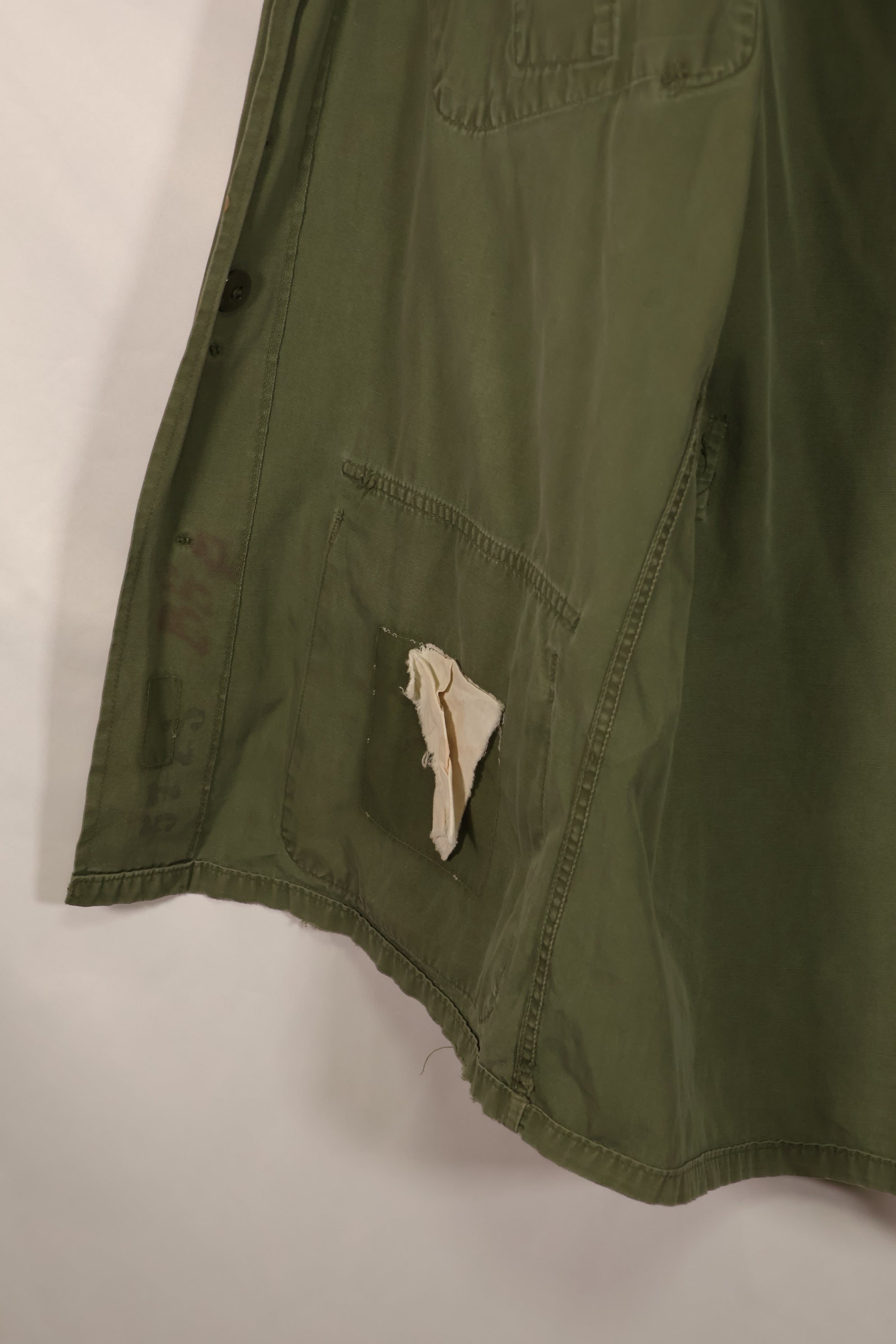 Real 1963-64 1st Model Jungle Fatigue Jacket with patch, used.