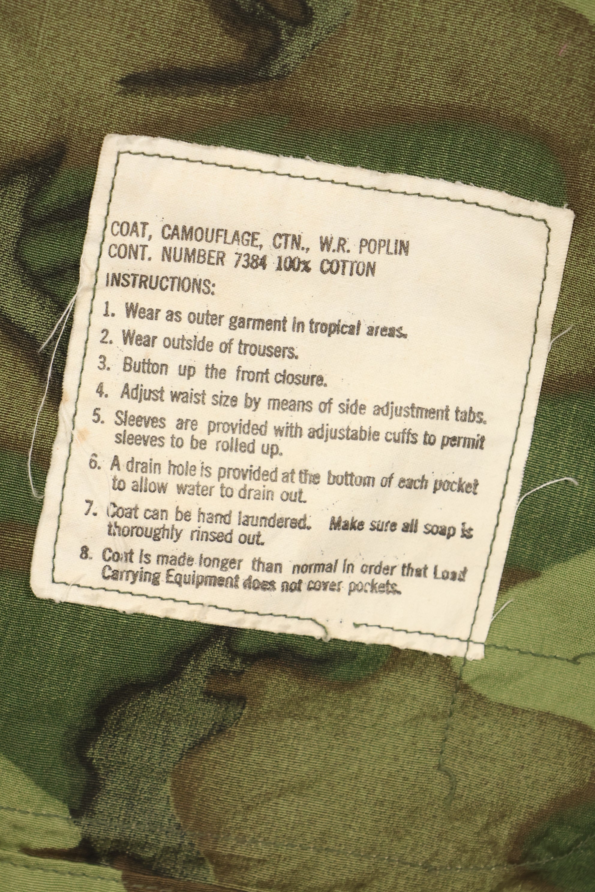 Circa 1966-67 Deadstock S-L Non Ripstop Early Print ERDL Fatigue Jacket