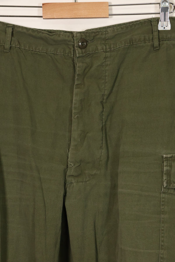 1967 Contract 3rd Model Non Ripstop Jungle Fatigue Pants Size Tag Unreadable Used