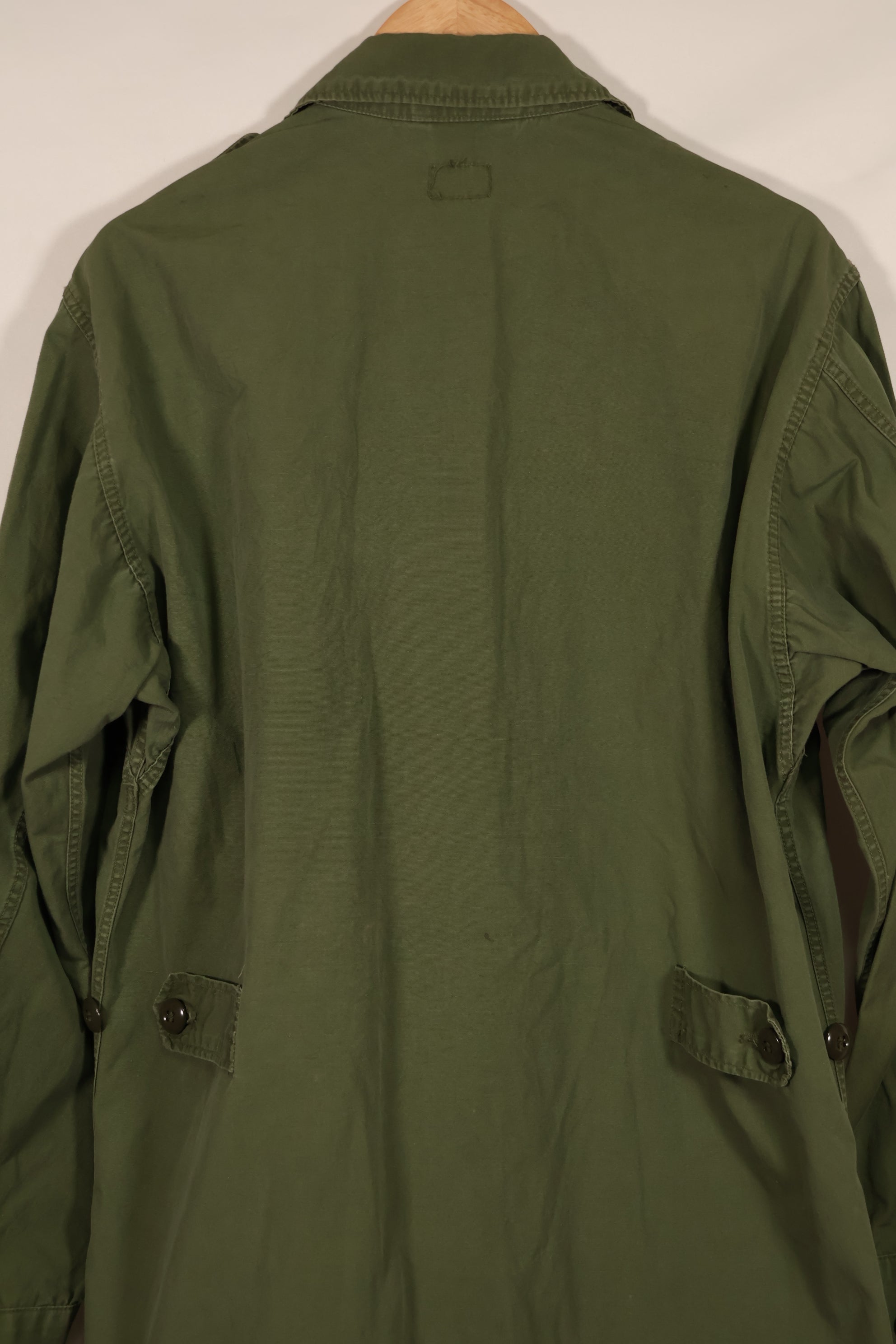 Real 1963-64 1st Model Jungle Fatigue Jacket, stains, holes.