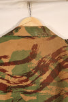 1950s, Indochina War, British Army Battle Dress-style, Lizard Camouflage, made from shelter half fabric, jacket, used