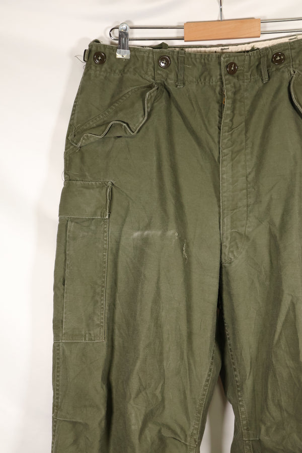 1952 Contract, M-L, U.S. Army, M51 Field Pants, Some Wear, Used