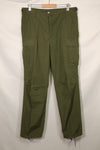 1967 Contract 3rd Model Non Ripstop Jungle Fatigue Pants L-L Almost Unused