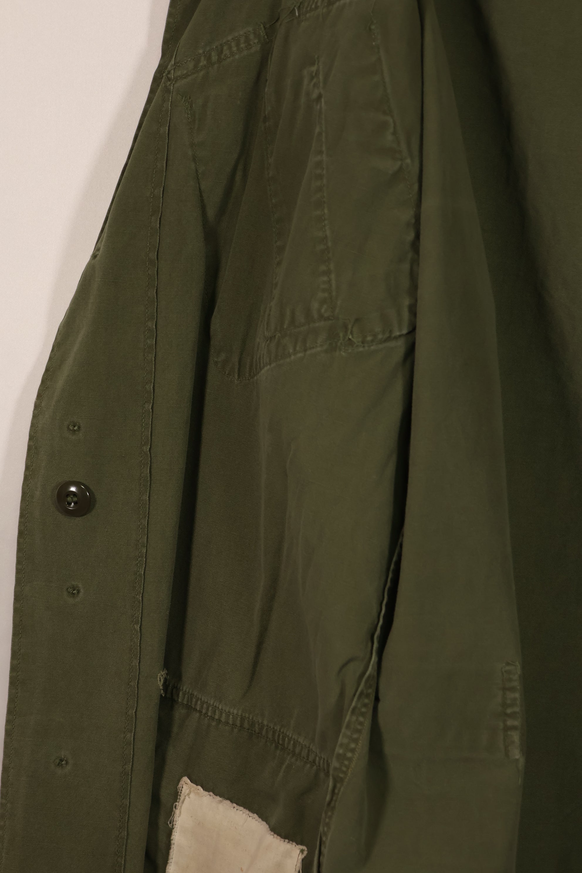 Real 1964 1st Model Jungle Fatigue Jacket, scratches, holes, poor condition.