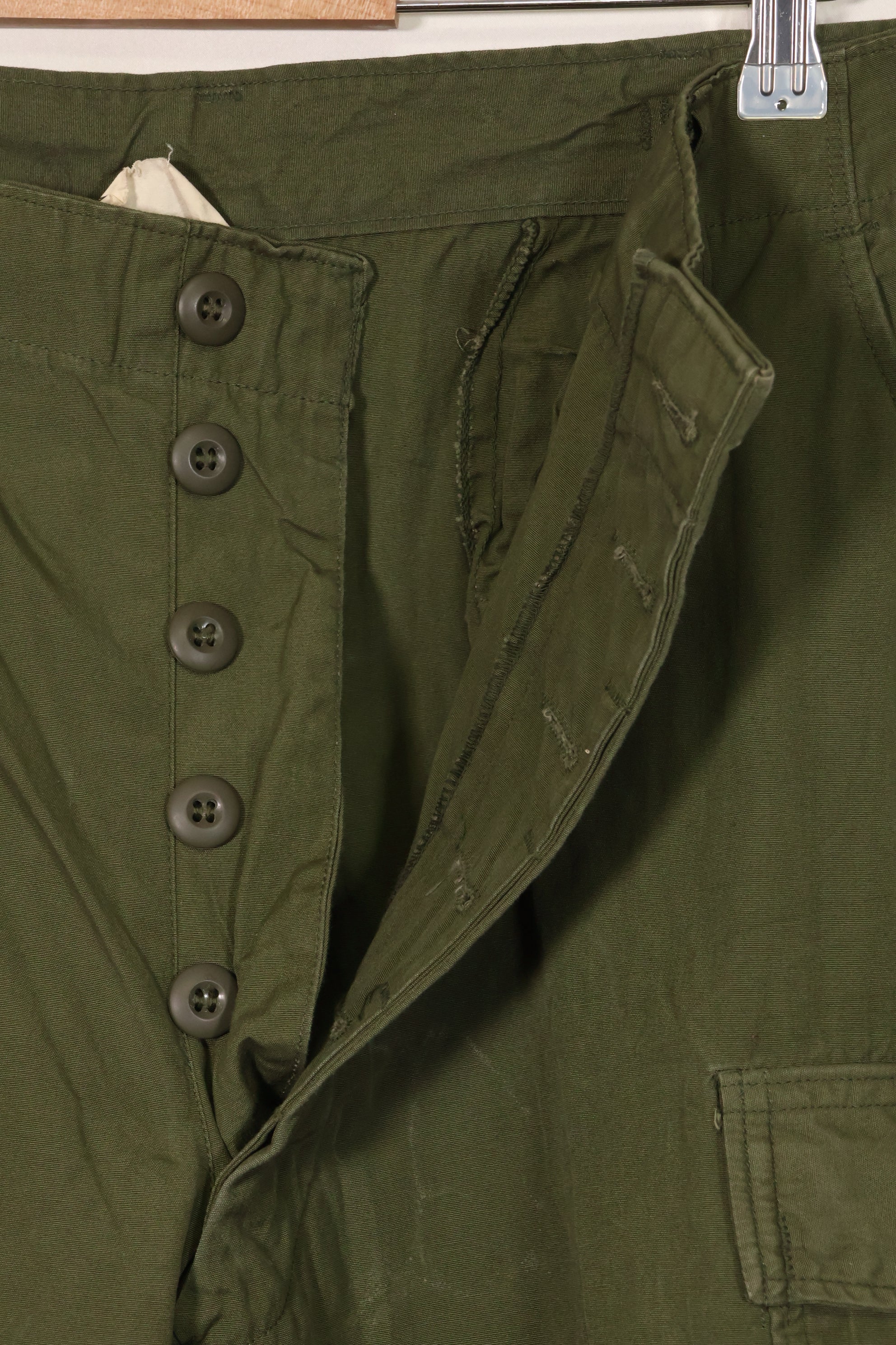 1967 Contract 3rd Model Non Ripstop Jungle Fatigue Pants L-L Almost Unused
