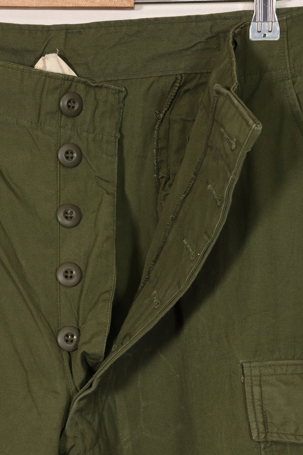 1967 Contract 3rd Model Non Ripstop Jungle Fatigue Pants L-L Almost Unused