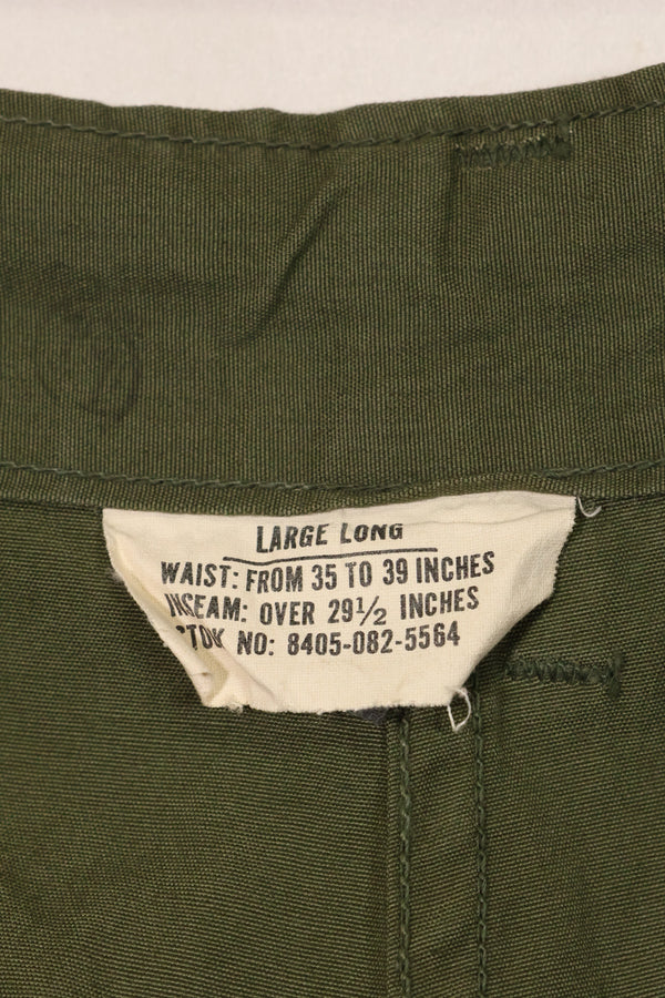 1967 Contract 3rd Model Non Ripstop Jungle Fatigue Pants L-L Almost Unused