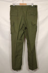1967 Contract 3rd Model Non Ripstop Jungle Fatigue Pants L-L Almost Unused