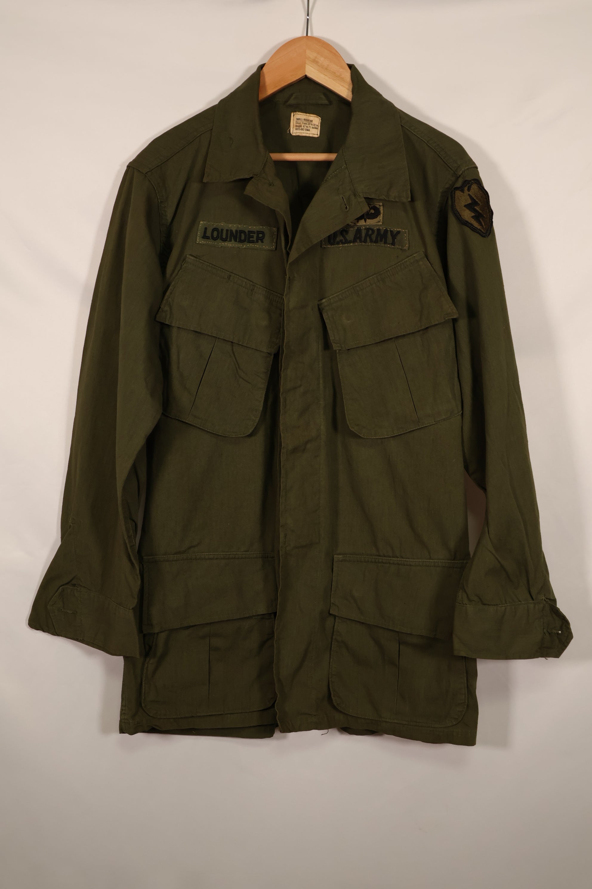 Real 1967 3rd Model Jungle Fatigue Jacket S-R 25th Inf Used