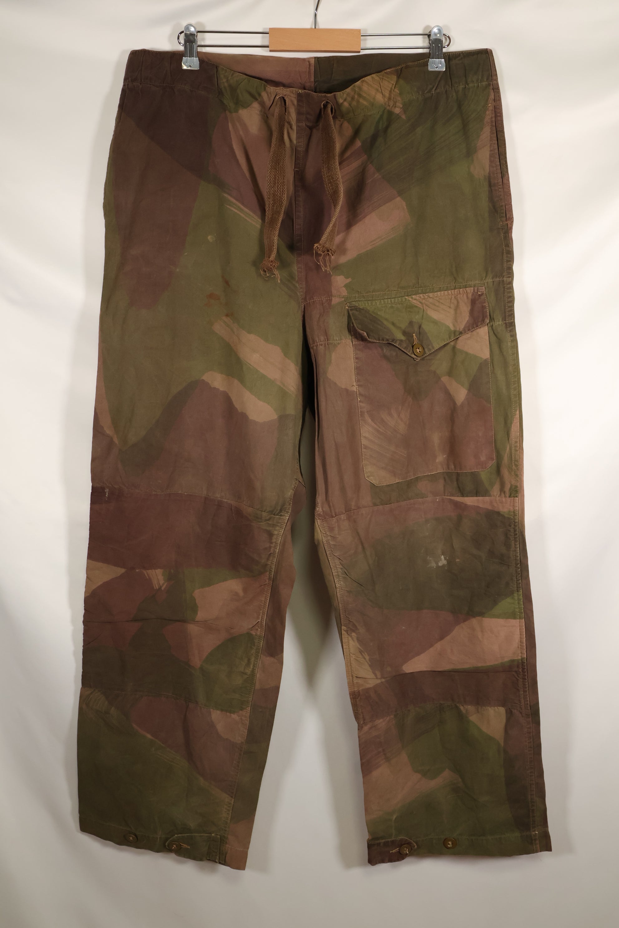 Real British Army SAS Trousers WINDPROOF Camouflage Pants Size No.3 Used