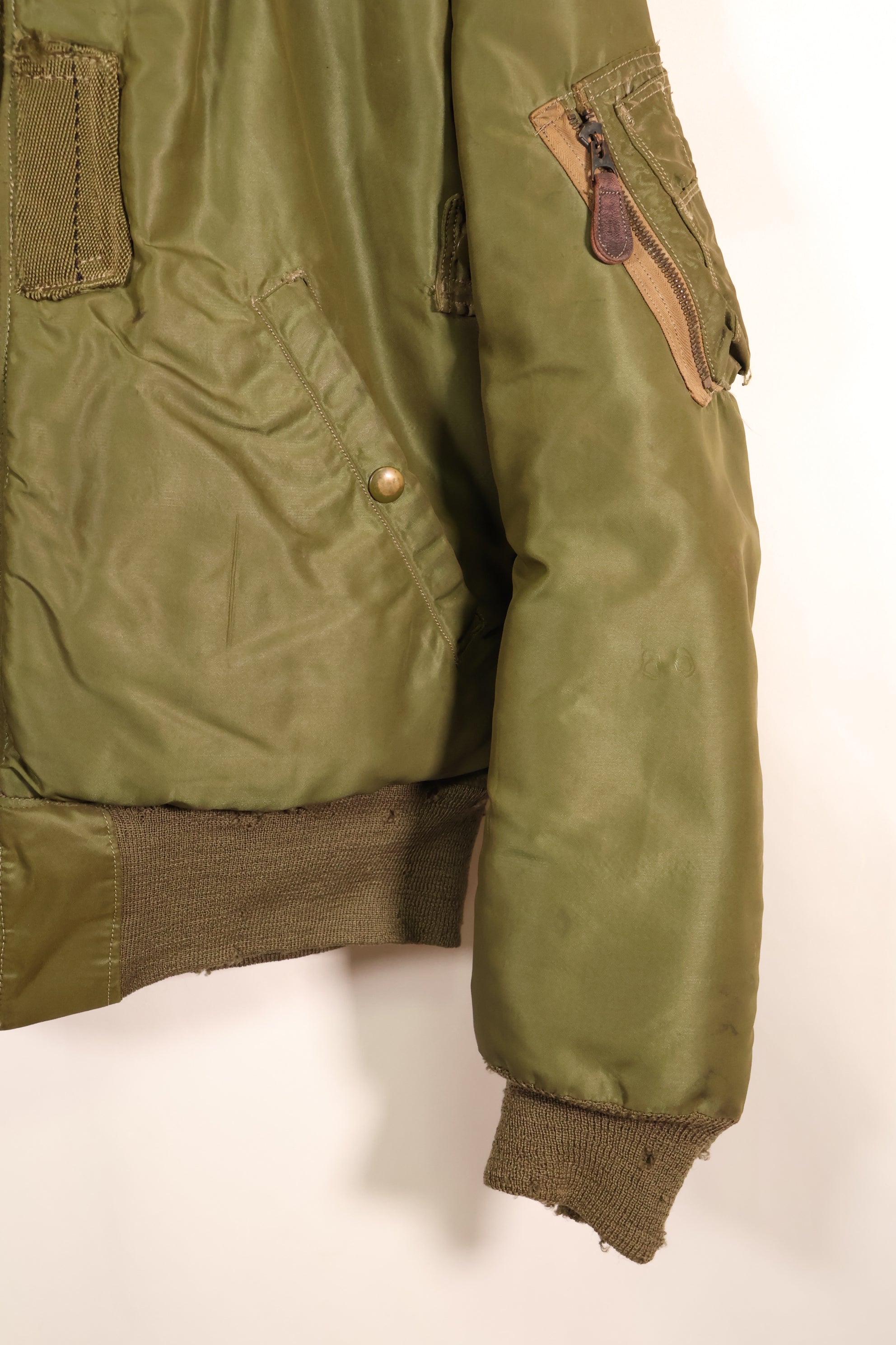 Late 1940s–Early 1950s, U.S. Air Force, B-15C Flight Jacket, Rare Green Version, Used