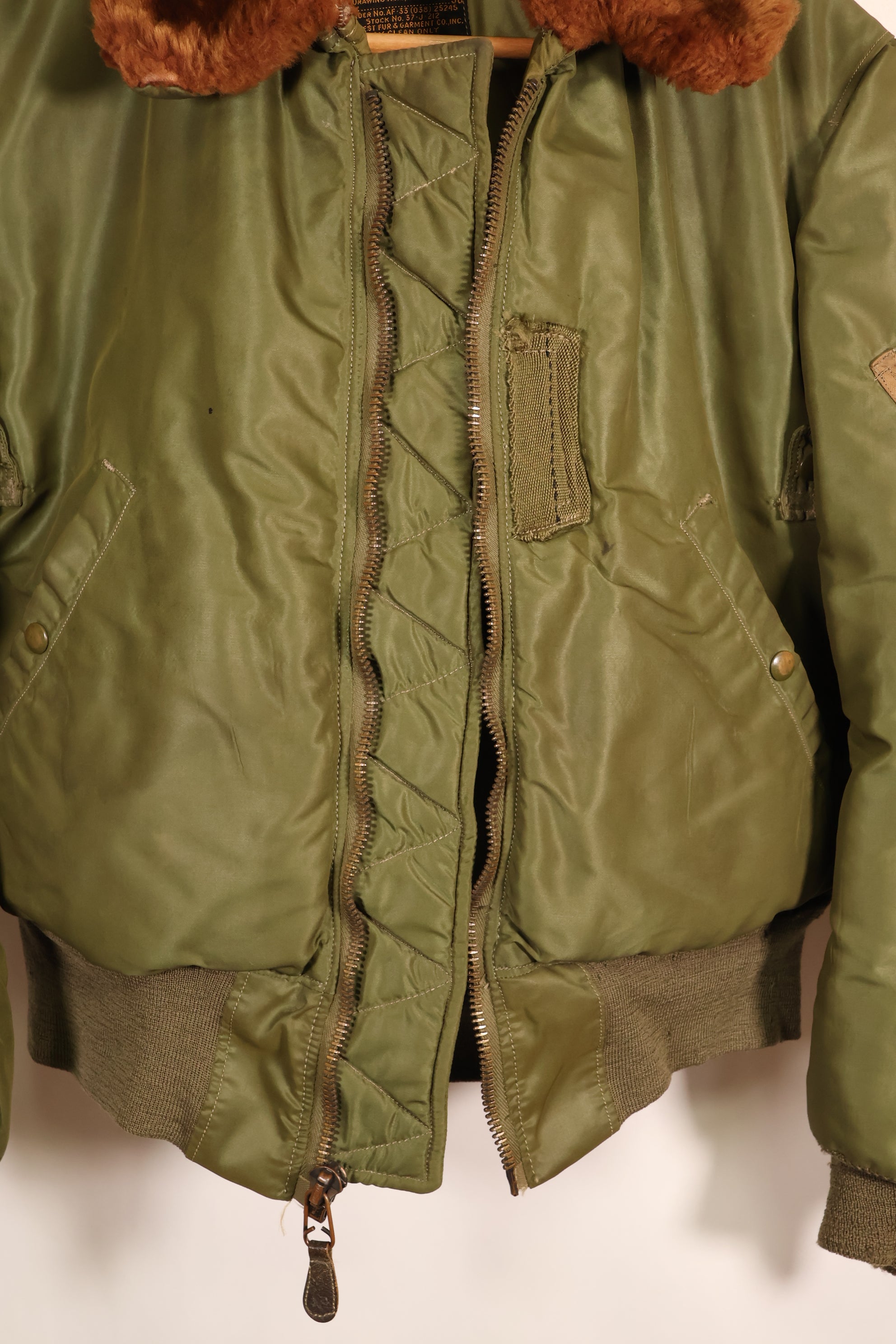 Late 1940s–Early 1950s, U.S. Air Force, B-15C Flight Jacket, Rare Green Version, Used
