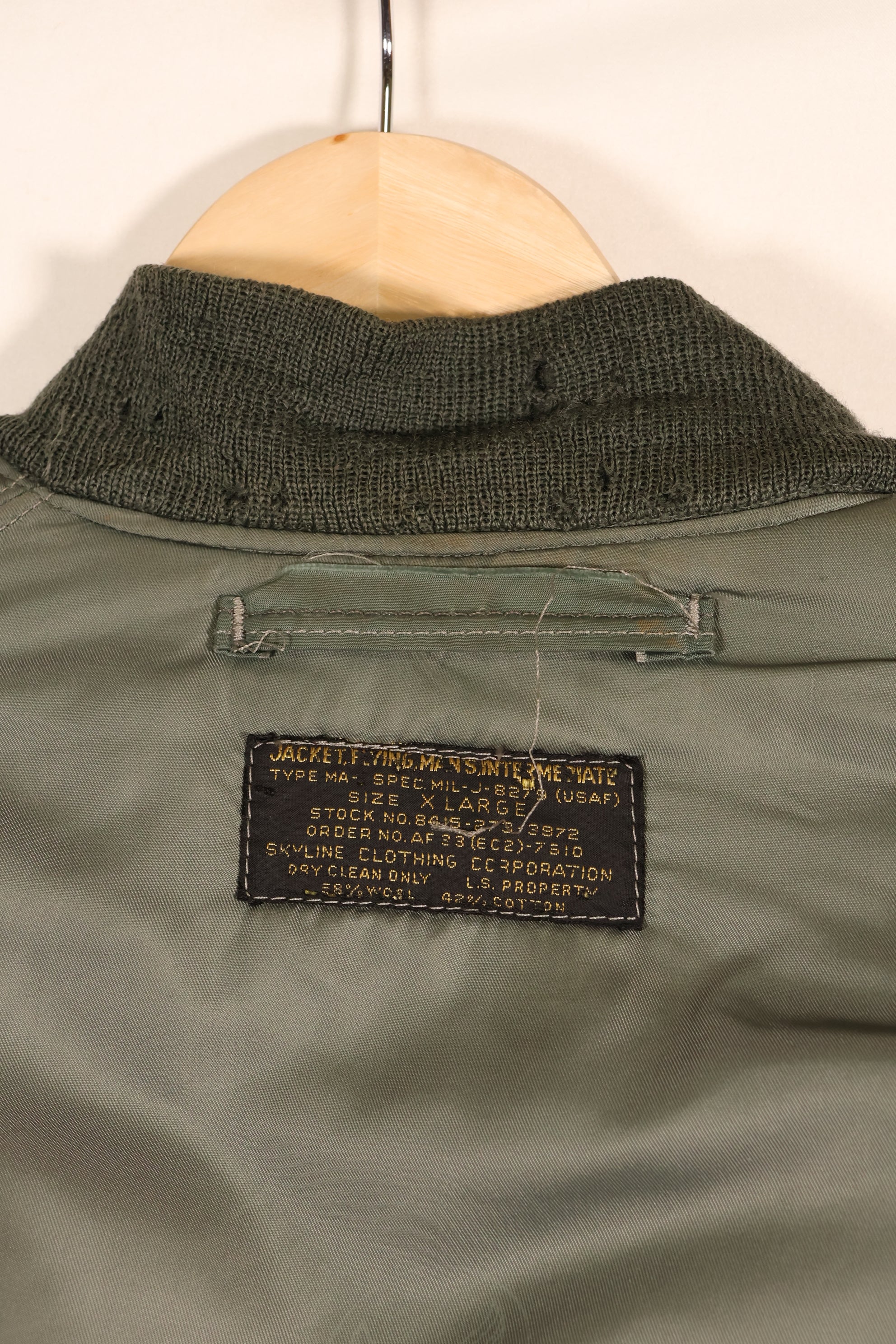 Early 1950s, X-LARGE, U.S. Air Force (USAF), MA-1, Early Model, Flight Jacket, Good Condition