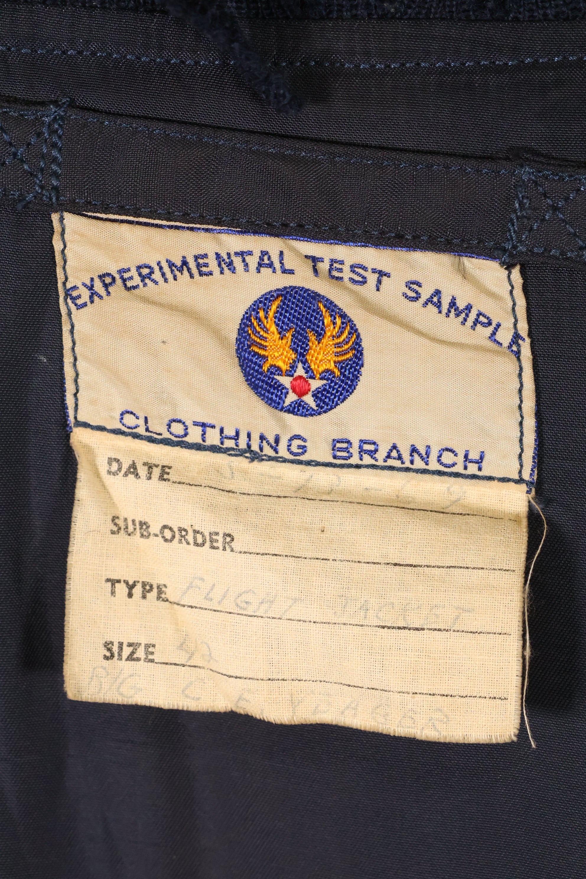 1969 Air Force Major General Chuck Yeager test sample branch made flight jacket with insignia