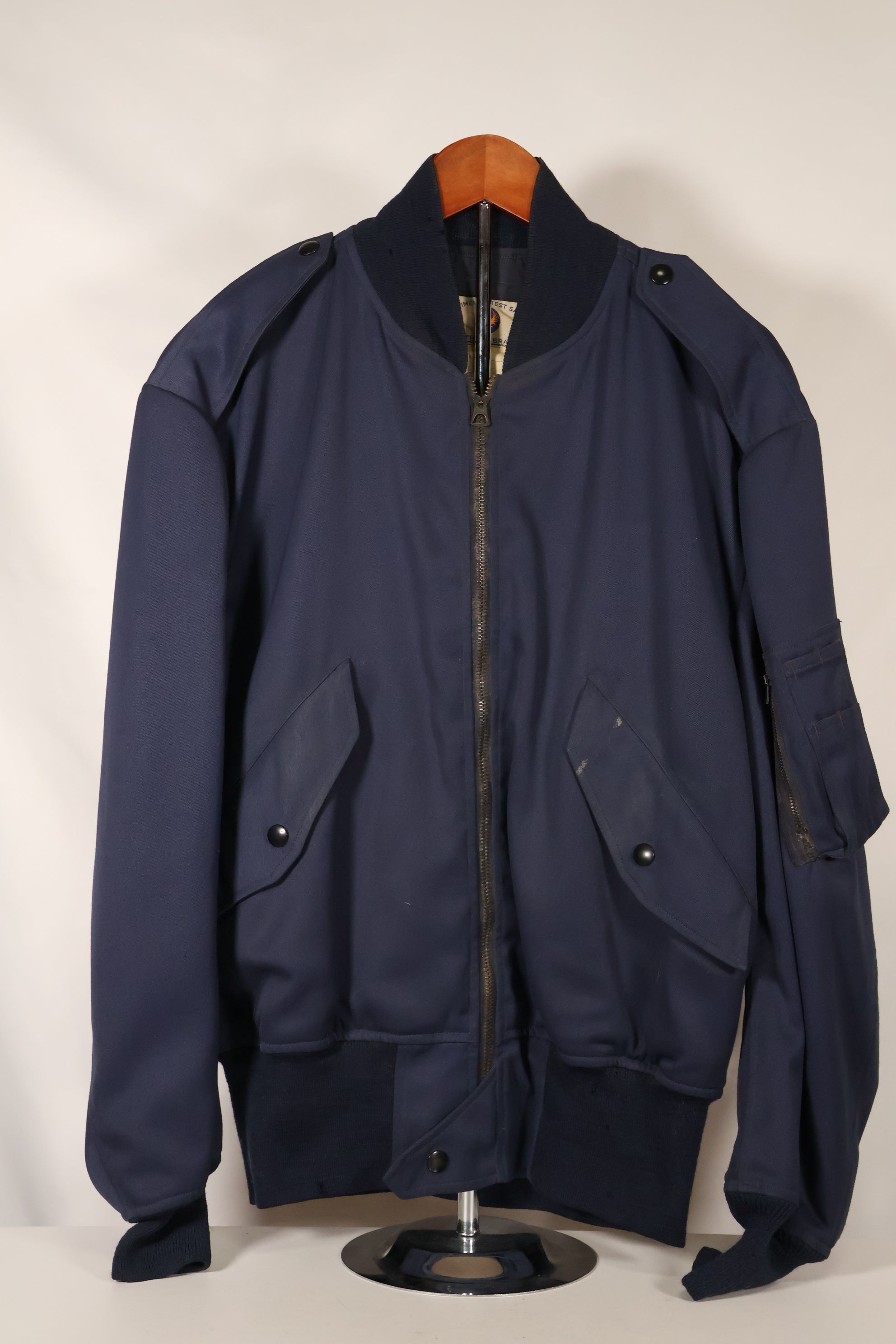 1969 Air Force Major General Chuck Yeager test sample branch made flight jacket, no insignia.
