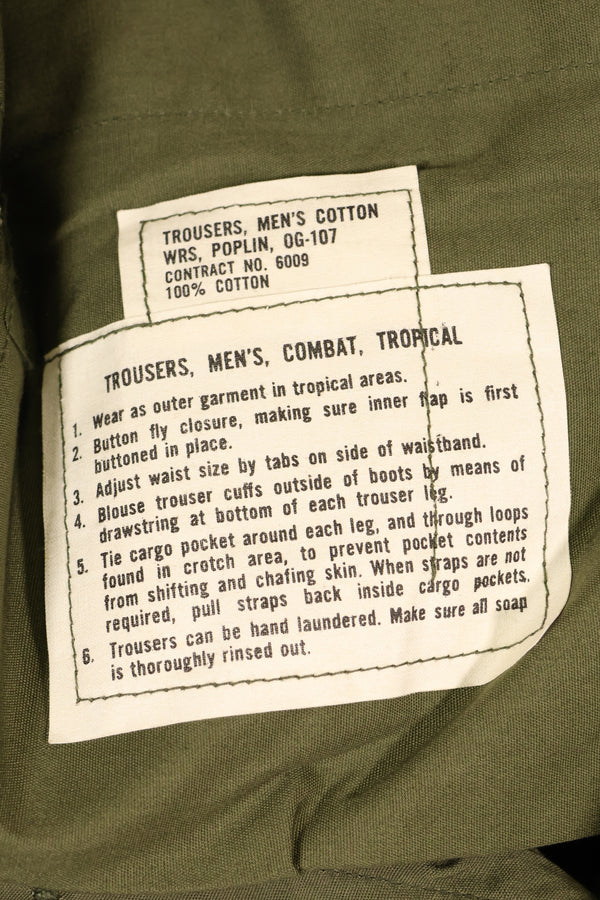 Circa 1965, M-S, Deadstock, 2nd Model Jungle Fatigue Pants, in good condition　