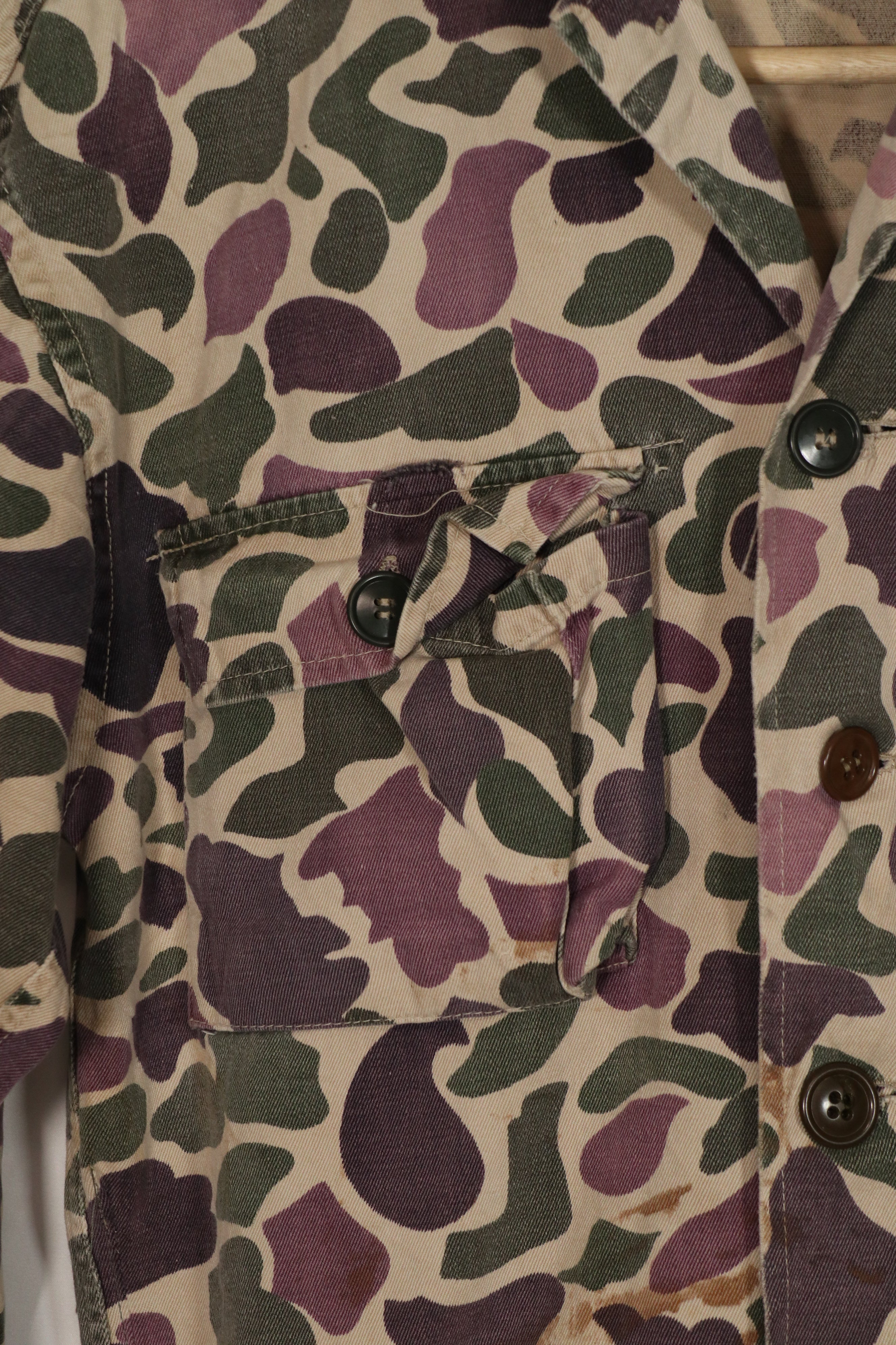 Real CIDG Beogam camouflage ASIAN CUT shirt, Very faded, used.