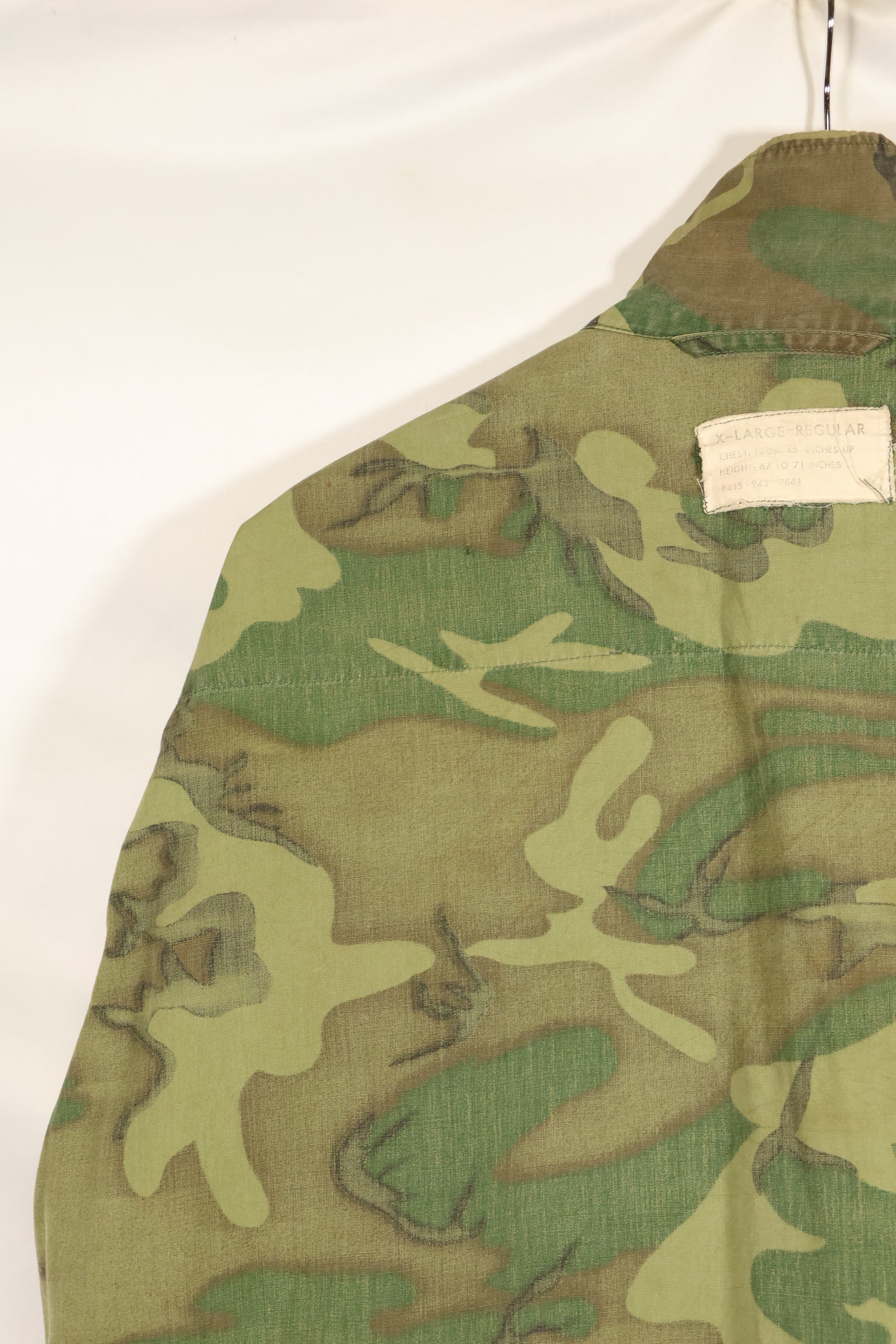 Circa 1966-67 X-L-R Non Ripstop Early Print ERDL Fatigue Jacket Used