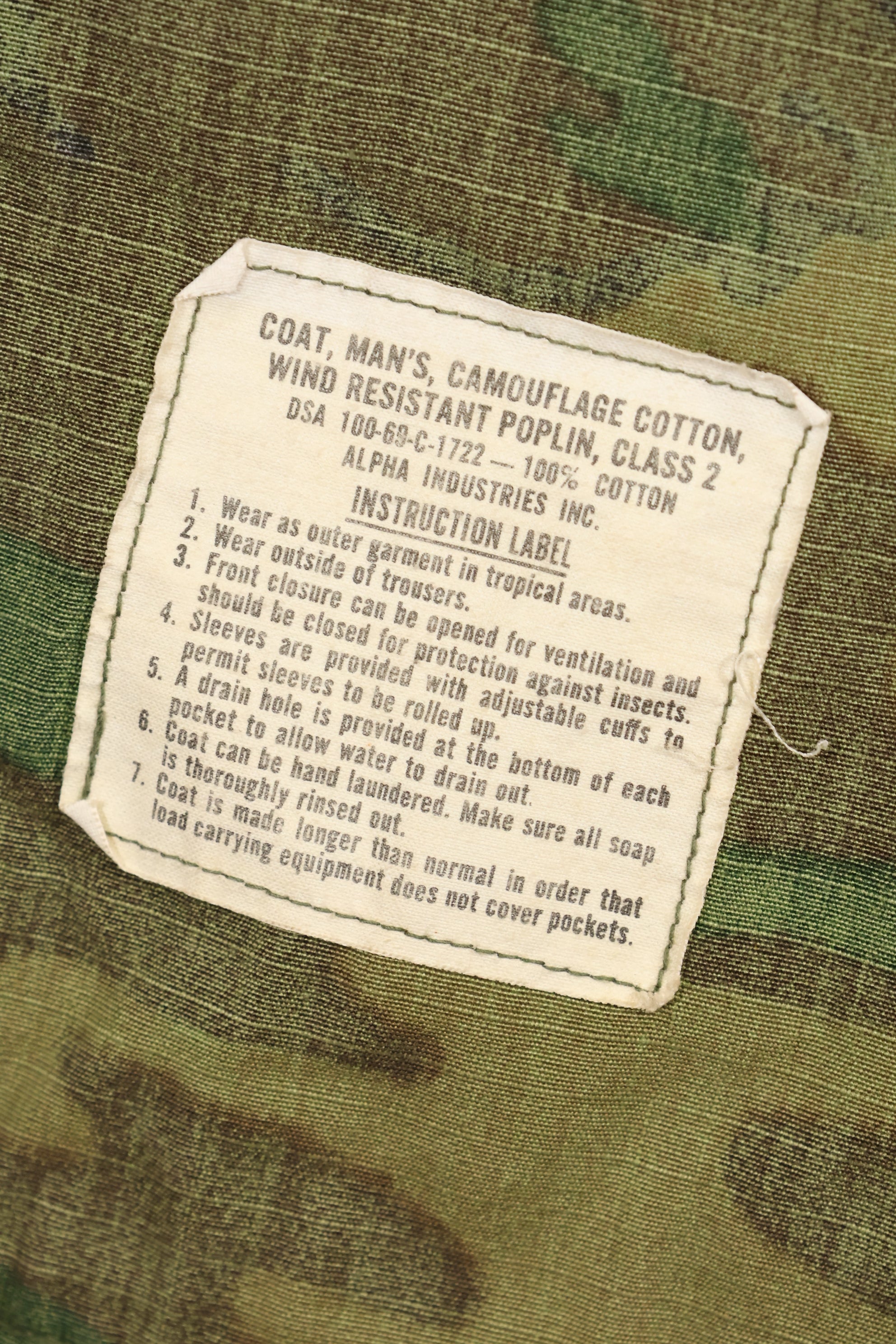 Actual 1969 M-S Ripstop ERDL Fatigue Jacket Brown Leaf Used