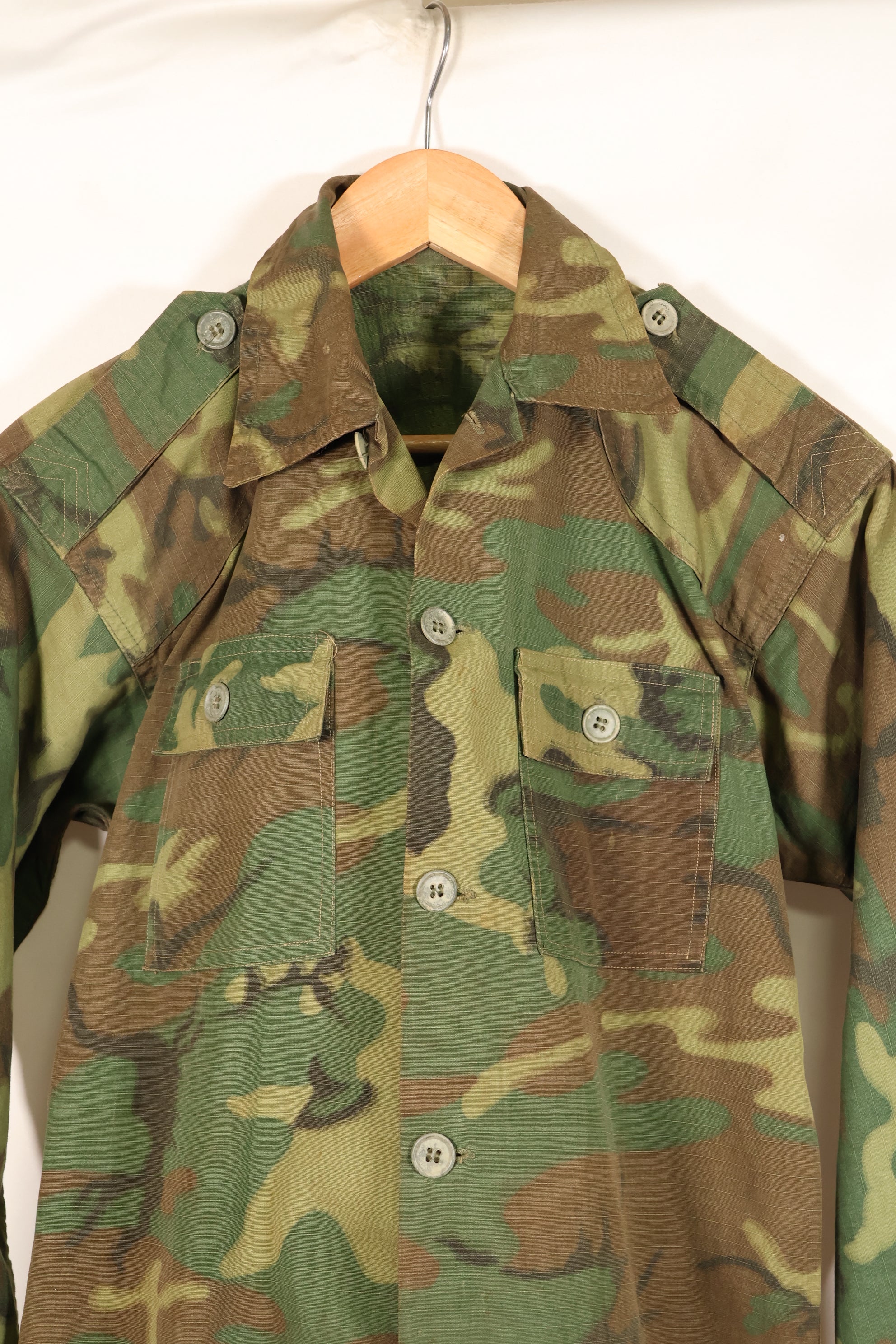 Late 1960s, South Vietnamese Army, BDQ, M59, ERDL, ripstop fabric, shirt, used