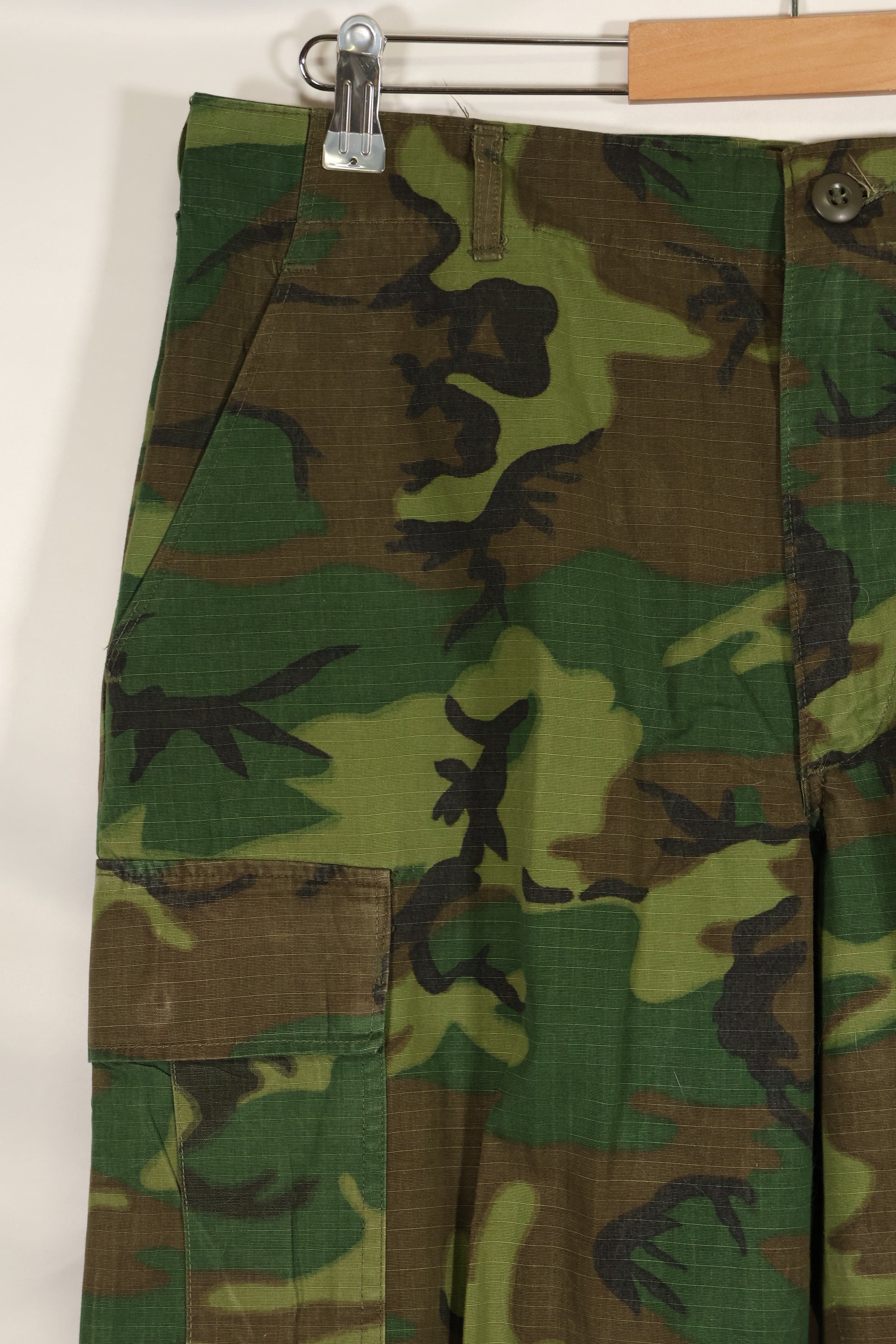 1968 Contract Ripstop ERDL Camouflage Jungle Fatigue Pants M-R Good Condition Used