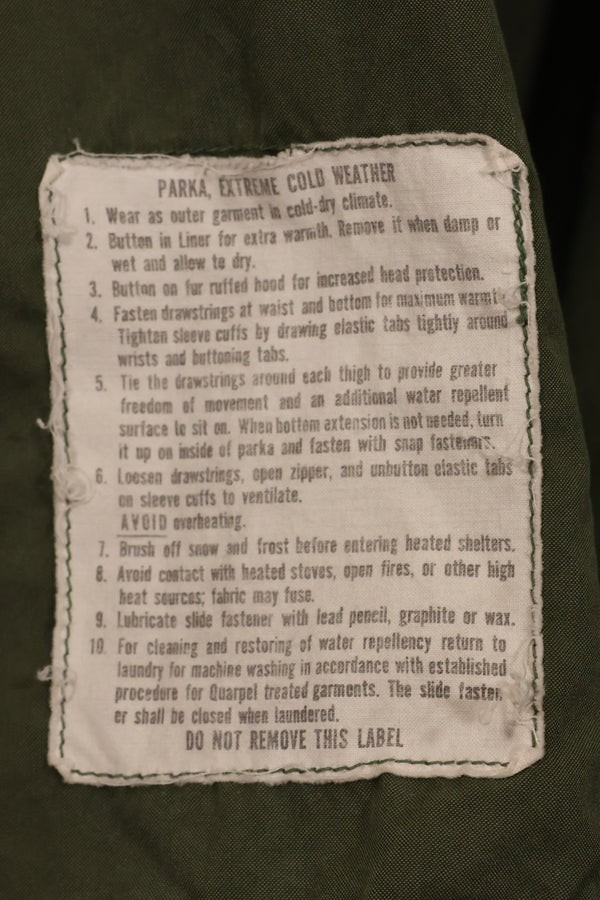 1974 Contract X-S-R M65 Field Parka Shell Only Used A