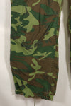 1969 Contract M-S Ripstop ERDL Camouflage Jungle Fatigue Pants, faded, used.