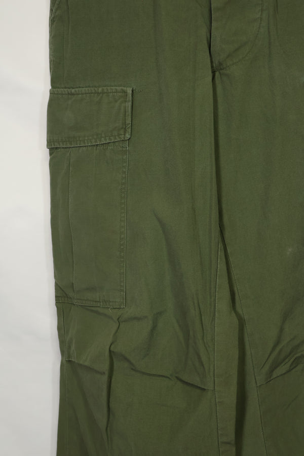 Estimated 1967 Contract 3rd Model Non Ripstop Jungle Fatigue Pants X-S-R Used