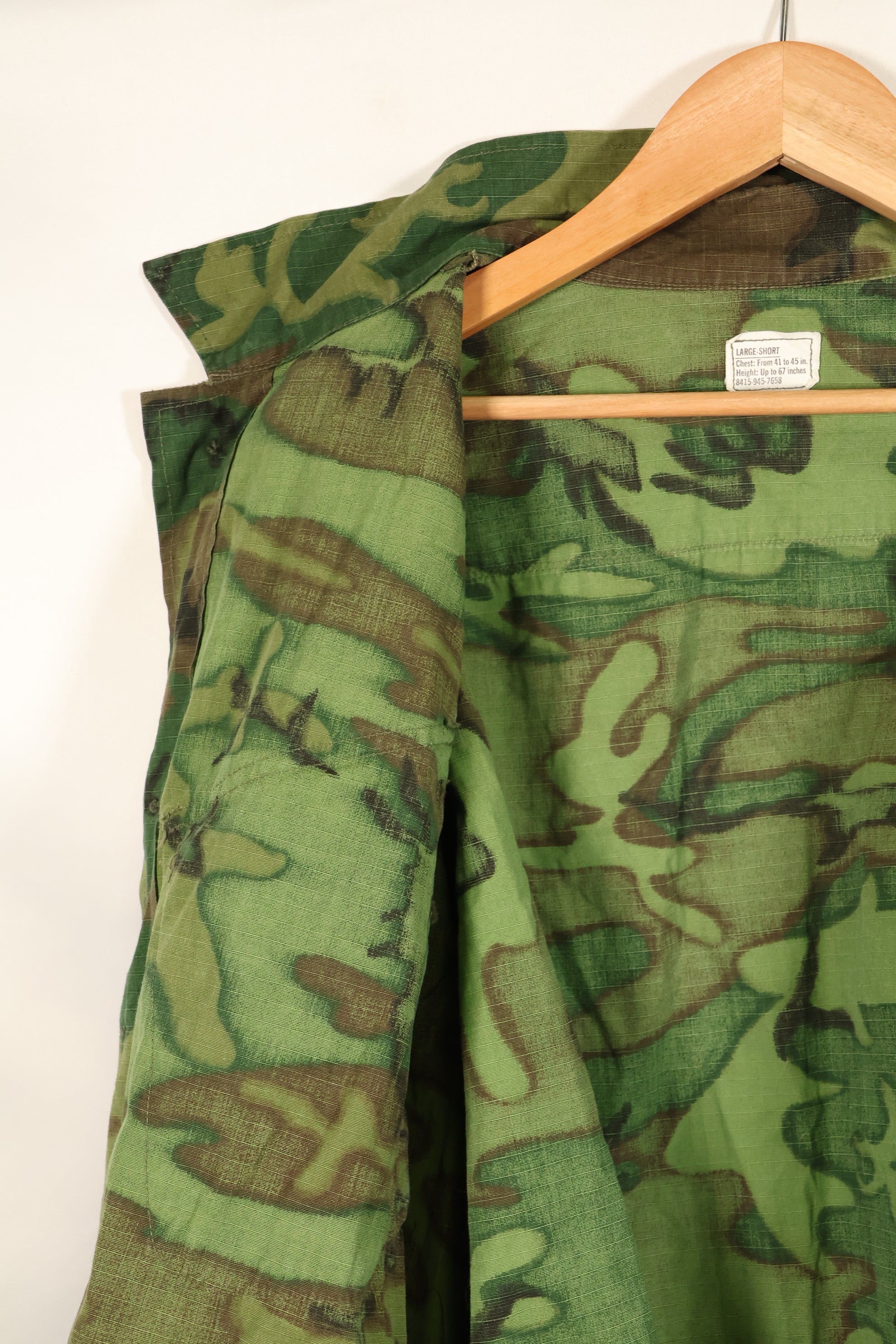 1969 Contract L-S Ripstop ERDL Camo Jungle Fatigue Jacket (Used)