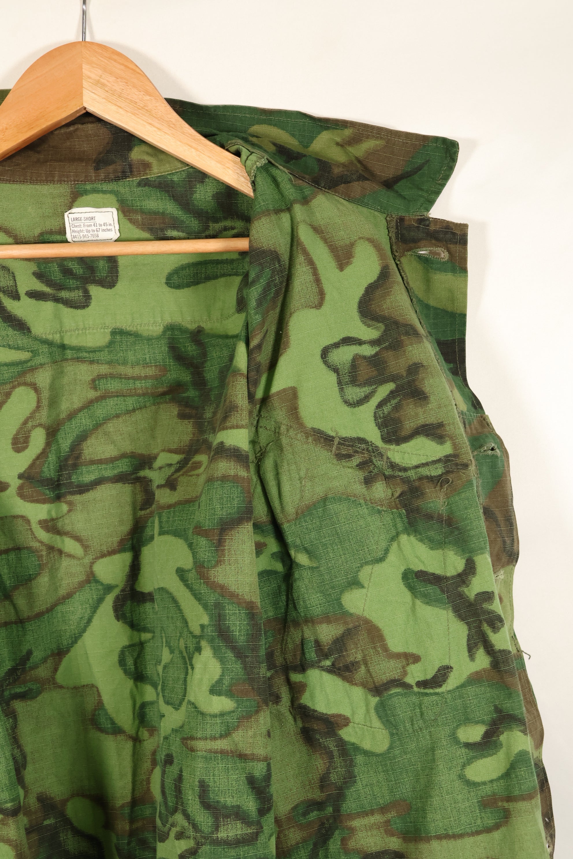 1969 Contract L-S Ripstop ERDL Camo Jungle Fatigue Jacket (Used)