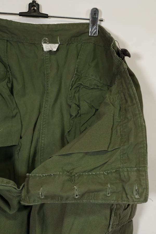 Estimated 1967 Contract 3rd Model Non Ripstop Jungle Fatigue Pants X-L-R Used