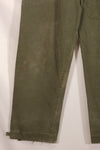 Real 1940s WWII US made British Army HBT jungle trousers, used.