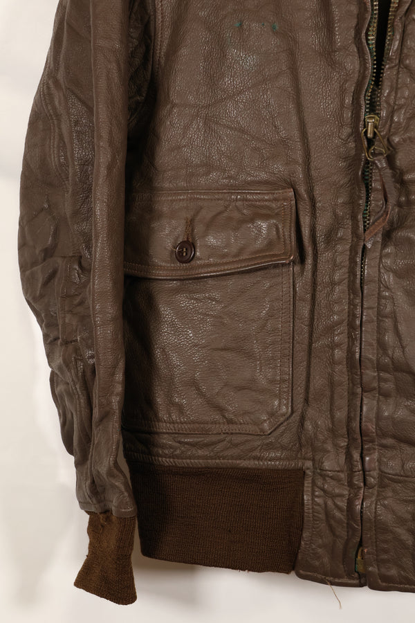 1977 Contract US Navy G-1 Flight Jacket with patches, size 40, good condition.