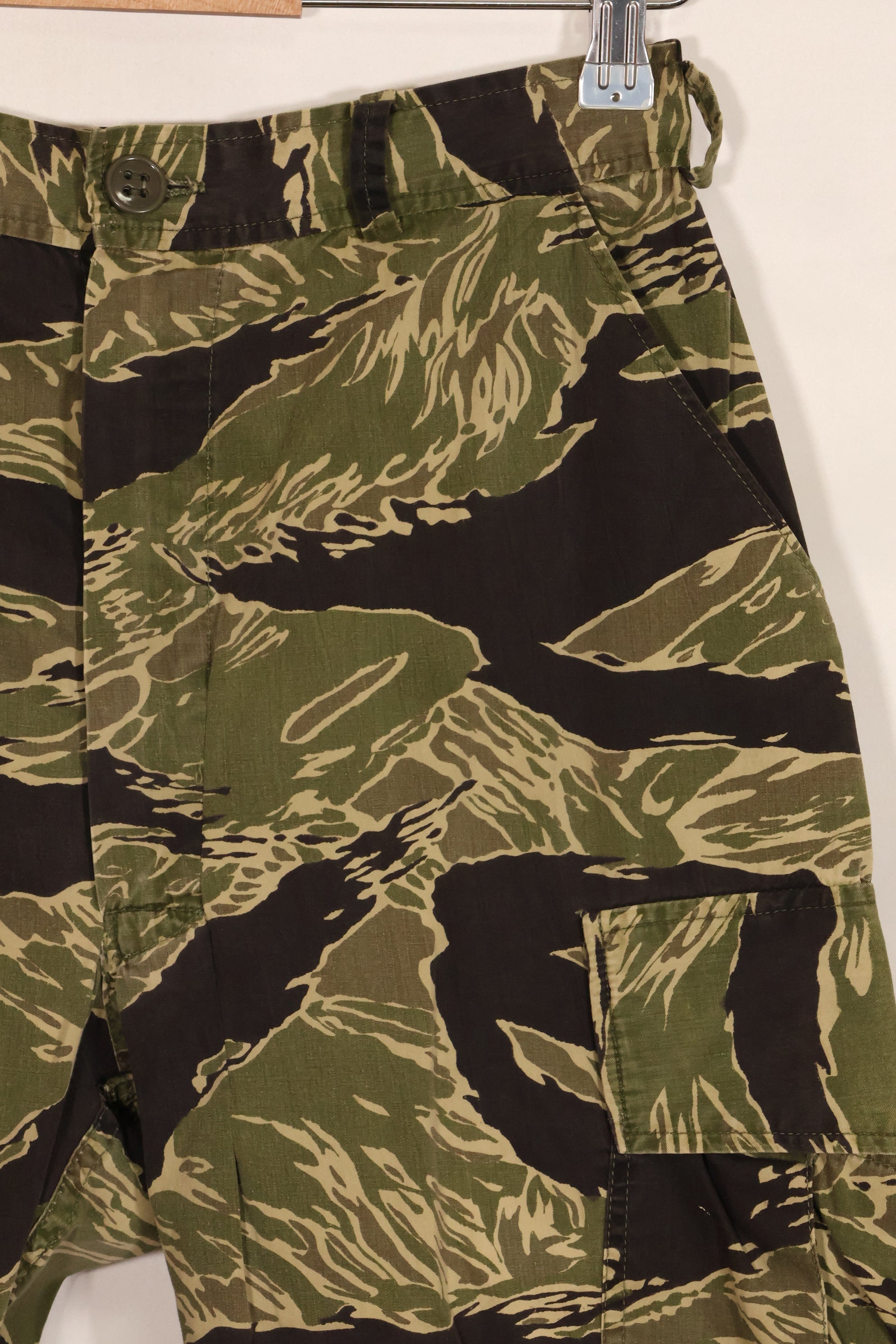 1960s lightweight fabric Okinawa Tiger jungle fatigues cut pants, used.