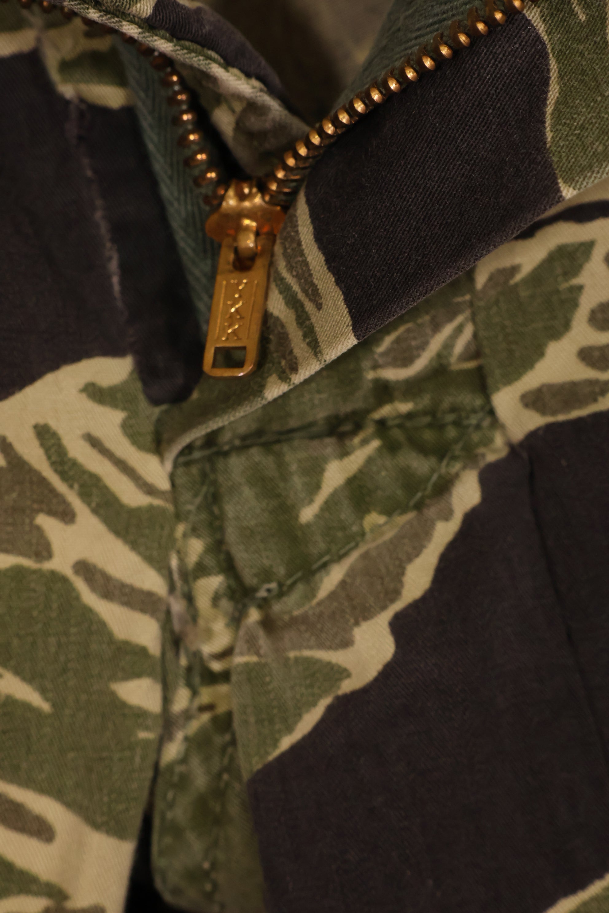 1960s lightweight fabric Okinawa Tiger jungle fatigues cut pants, used.