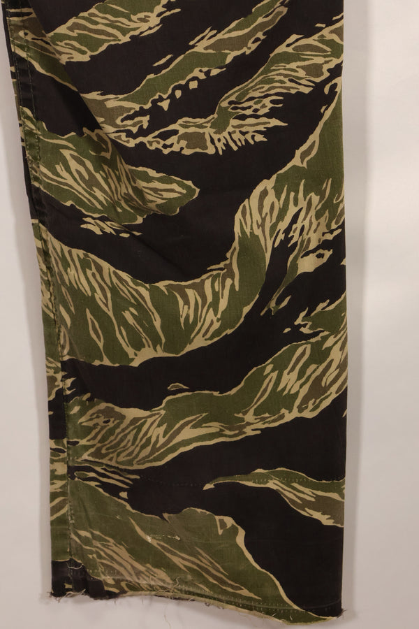 1960s lightweight fabric Okinawa Tiger jungle fatigues cut pants, used.