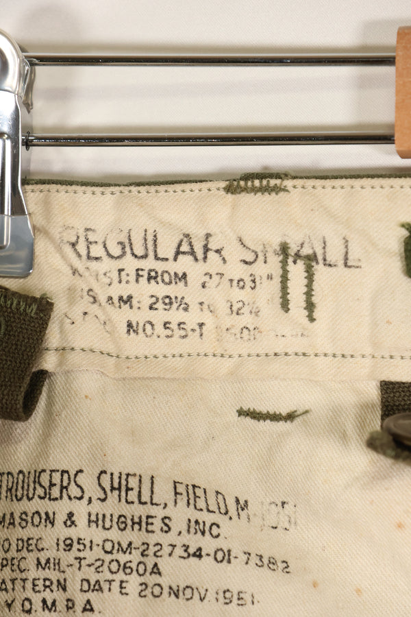 1951 Contract S-R M51 Cotton Field Pants with suspenders, used.