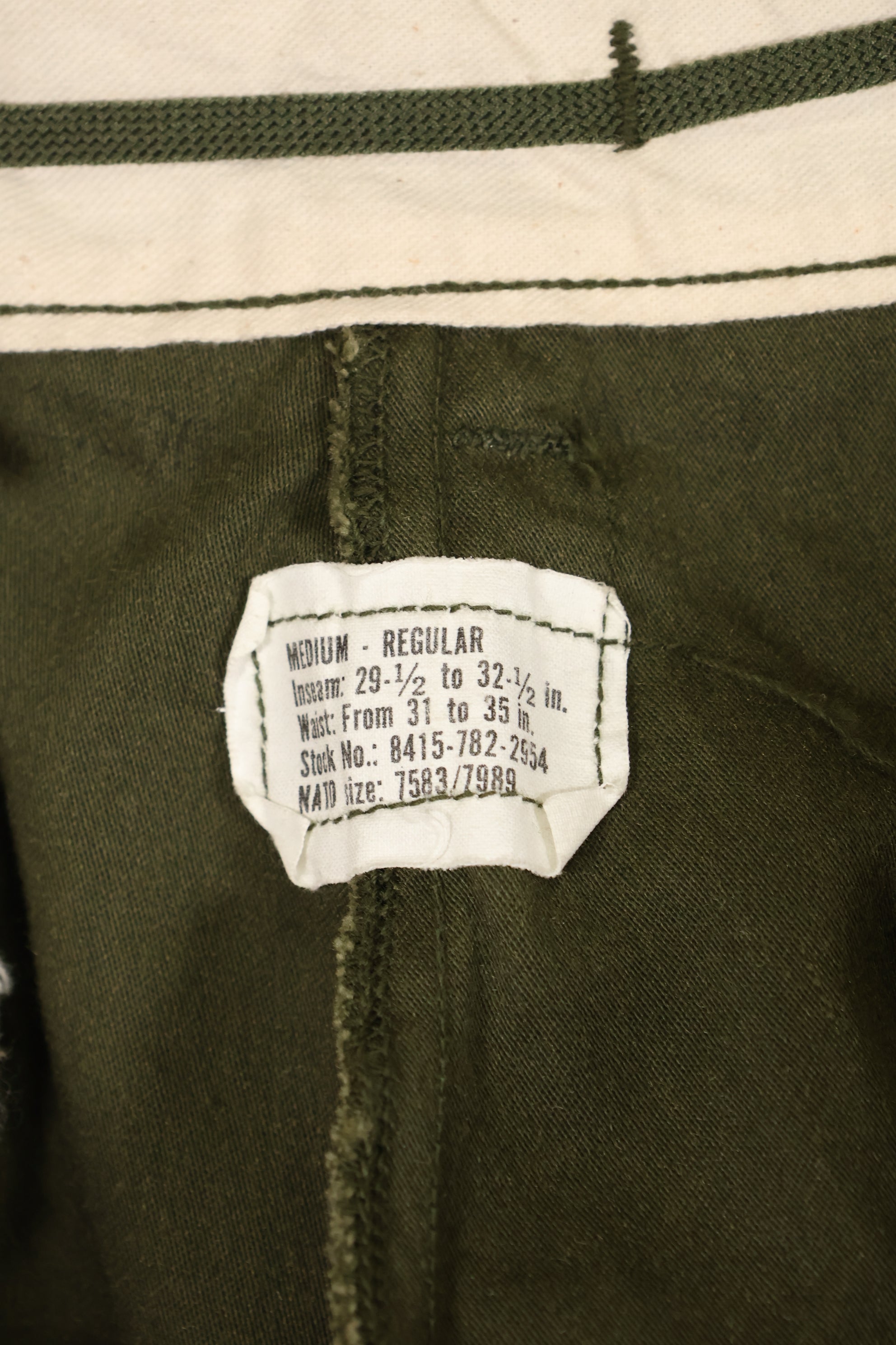 1973 U.S. Army M65 Cotton Field Pants M-R Used