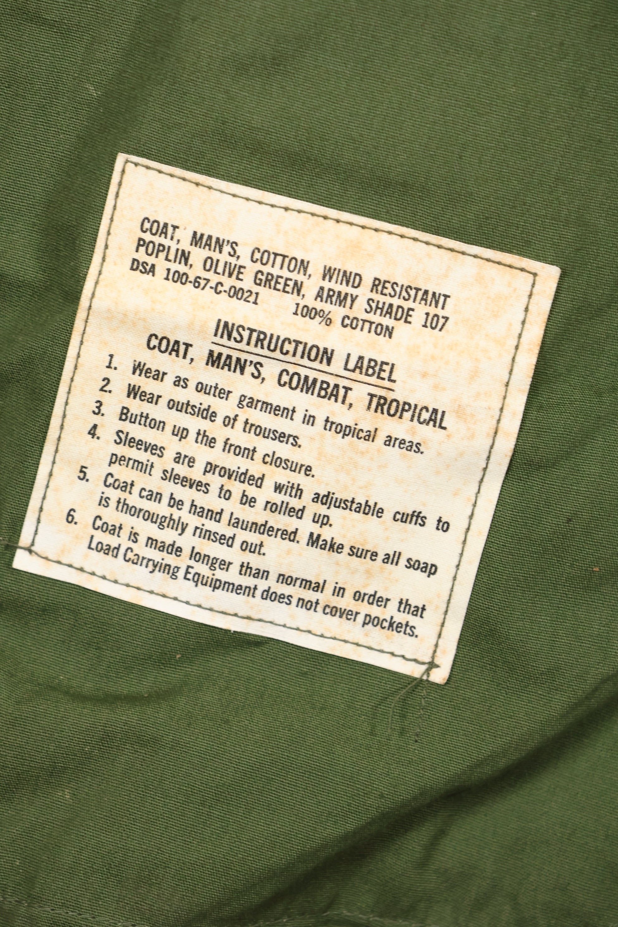 1967 Contract Deadstock L-R 3rd Model Jungle Fatigue Jacket
