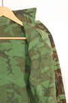 1960s Poplin ARVN leaf camouflage shirt, light fabric, rare, used.