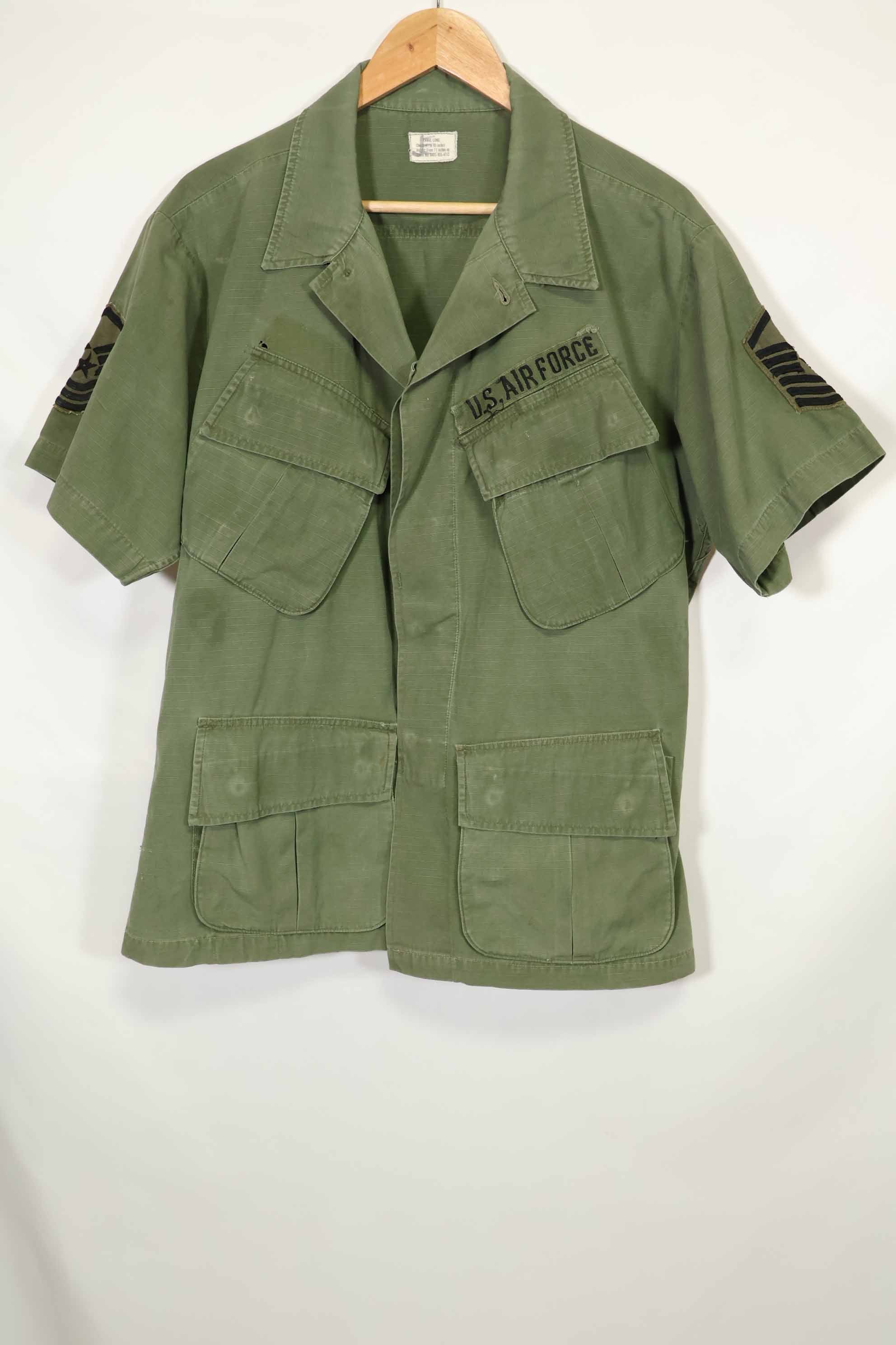 1968 Contract 4th Model Jungle Fatigue USAF Short Sleeve Custom L-L Used